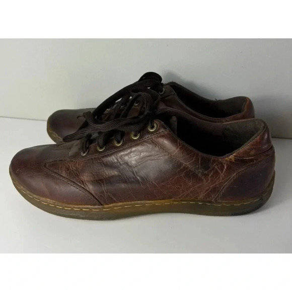 Dr Martens Air Wair KALEB Mens Lace Up Leather Classic Sneaker Shoes Brown Sz 10 - Picture 1 of 12